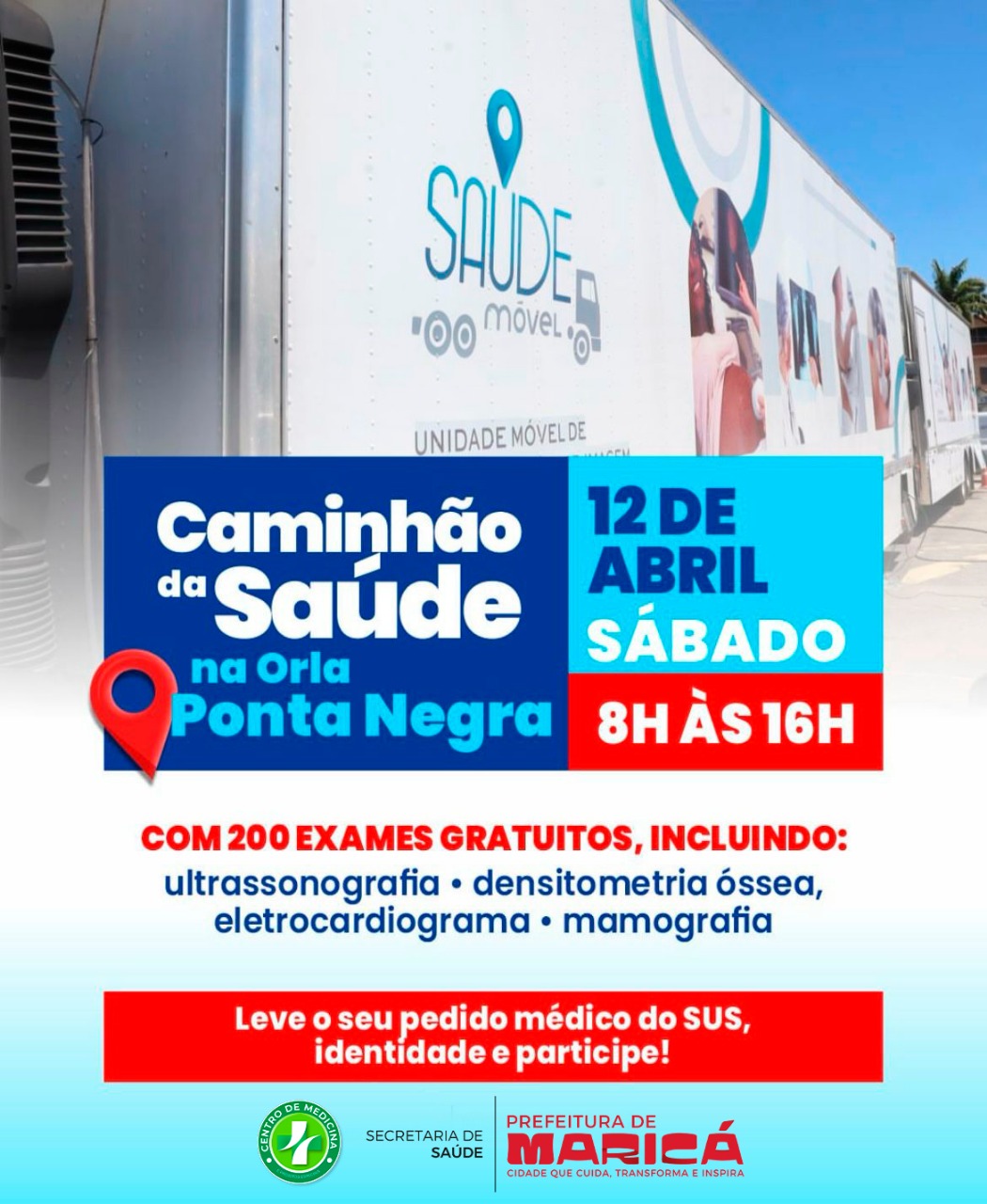 🚐 Caminhão da Saúde na Orla de Ponta Negra – 12 de Abril