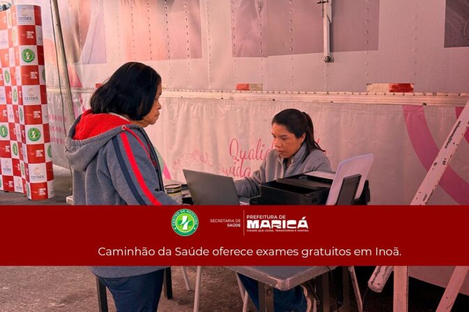 Caminhão da Saúde atende cerca de 200 moradores em Inoã com exames e vacinação